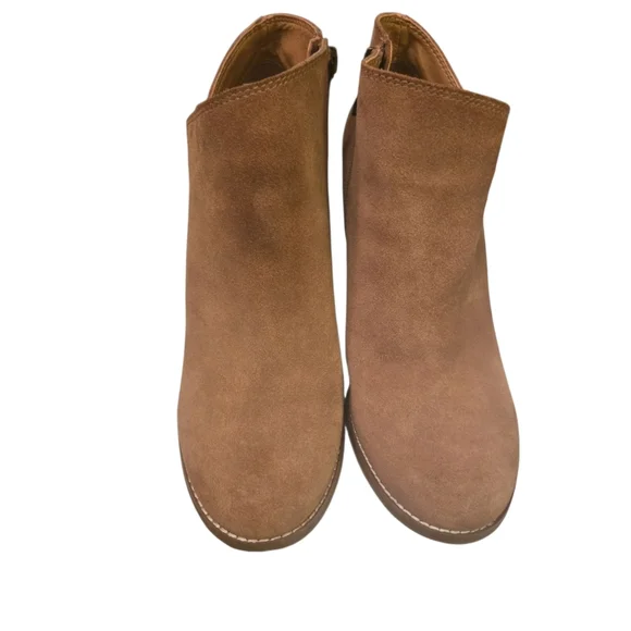 Lucky Brand Suede Yakeena Ankle Boots Wedge Sz 9.5 M - Picture 2 of 9